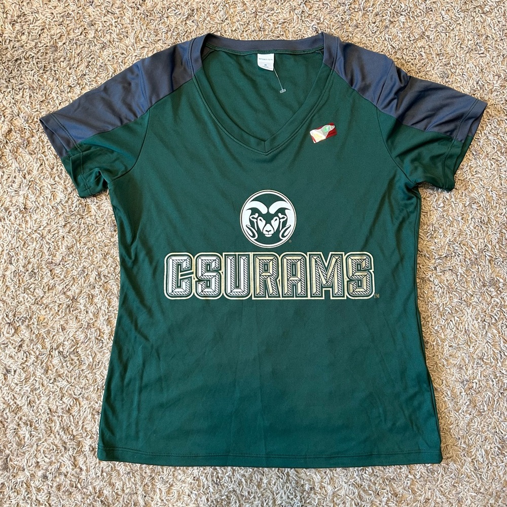 NWOT Colorado State University Rams Women’s T-Shirt Medium Green